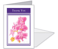 #0054A - Orchid Thank You Card
